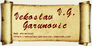 Vekoslav Garunović vizit kartica